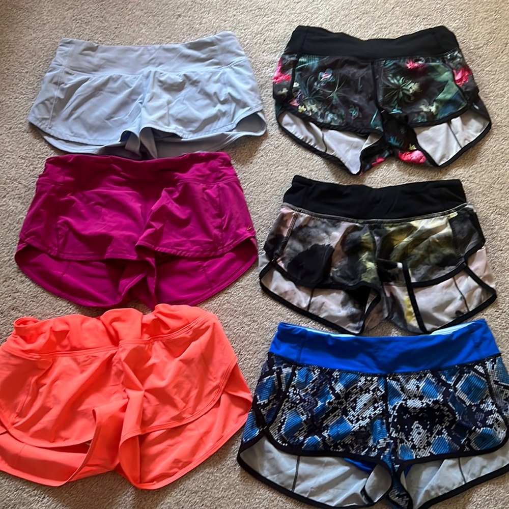 Lululemon 6 pairs of shorts